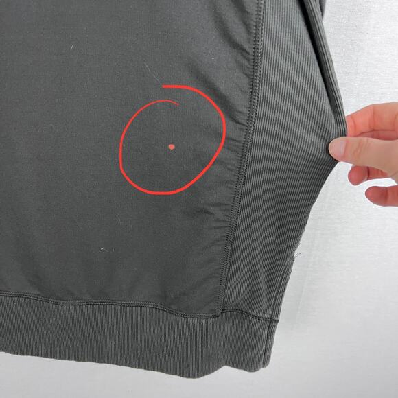 Garnet Hill Top Ribbed Tunic Slouchy Oversized Gray Lounge Cozy Fall Capsule - Picture 6 of 8